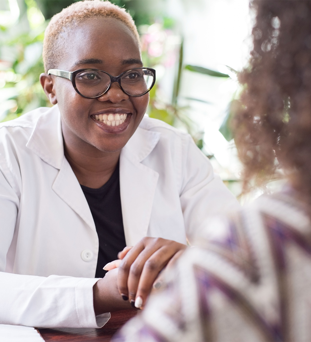 care-management-header Counselor offers support to client; Assisted Outpatient Treatment program, BFNC Care Management programs